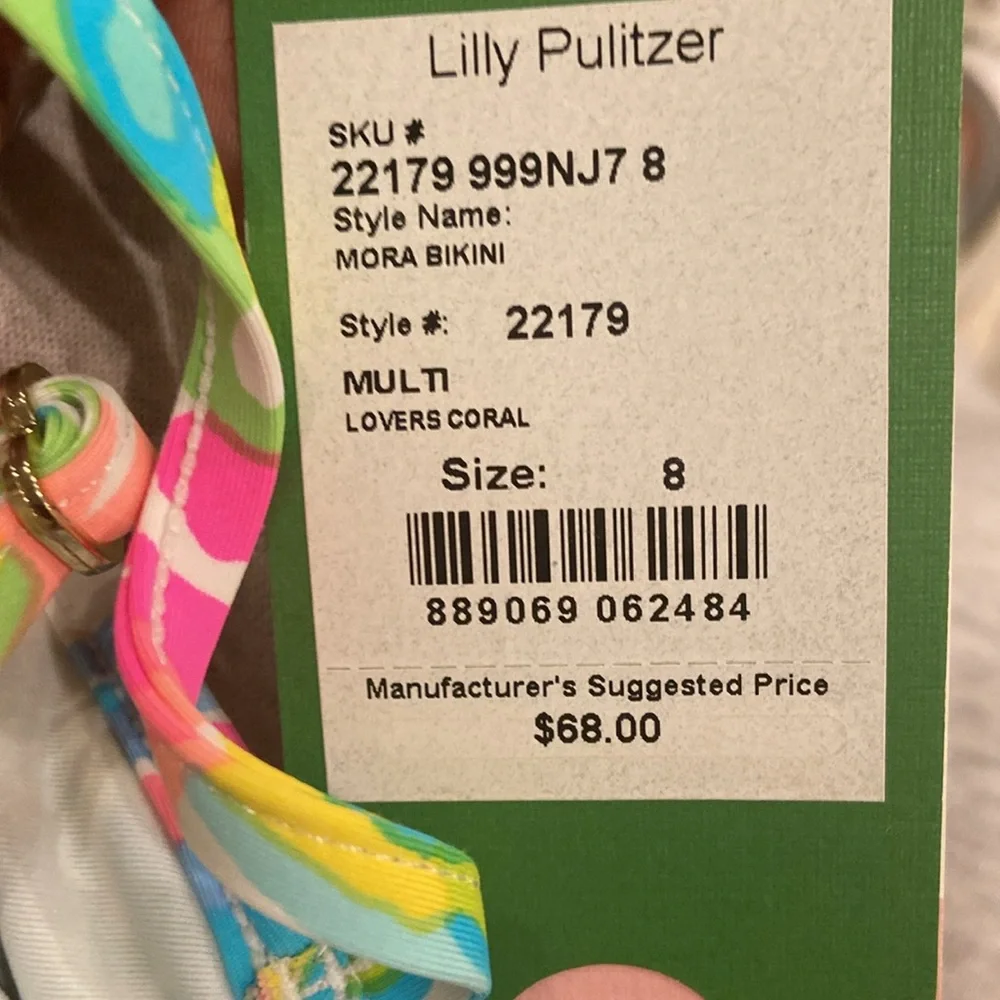 lilly pulitzer Mora Bathing suit top size 8 new with tags. - Picture 8 of 8